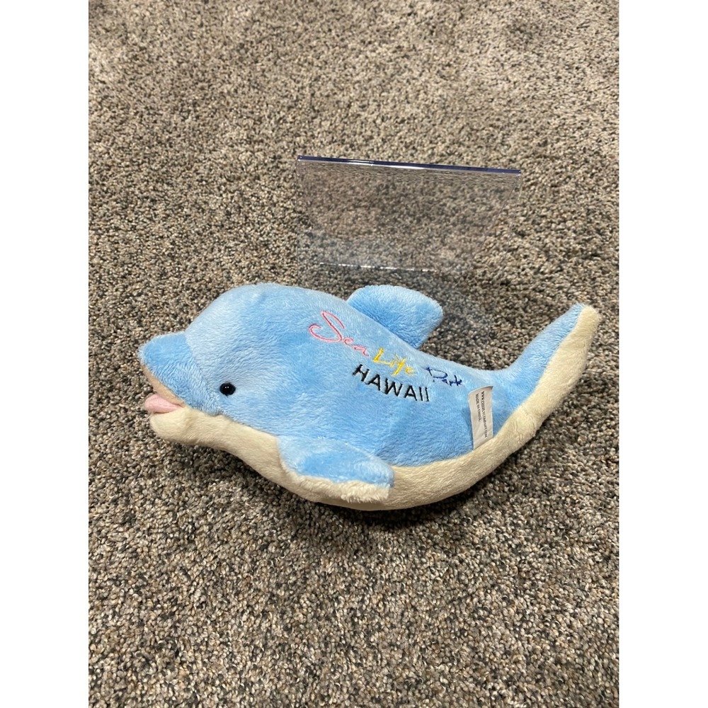 Sea‎ Life Park Hawaii Dolphin Plush Blue Cream Souvenir Stuffed Animal